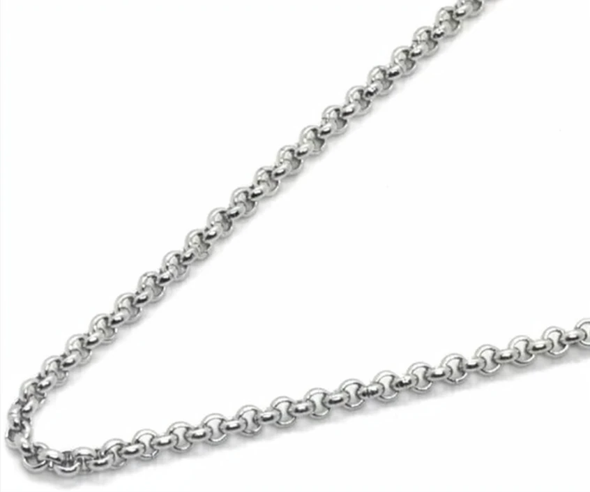 Pulsera de acero quirurgico rolo 2mm 35cm + 5cm